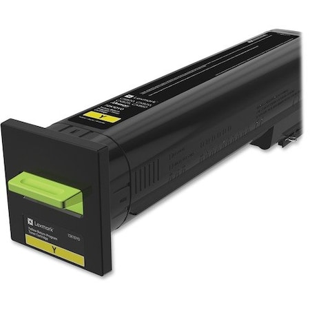 Lexmark Toner Cartridge, f/820/825/860, 8000 Page Yield, Yellow LEX72K10Y0
